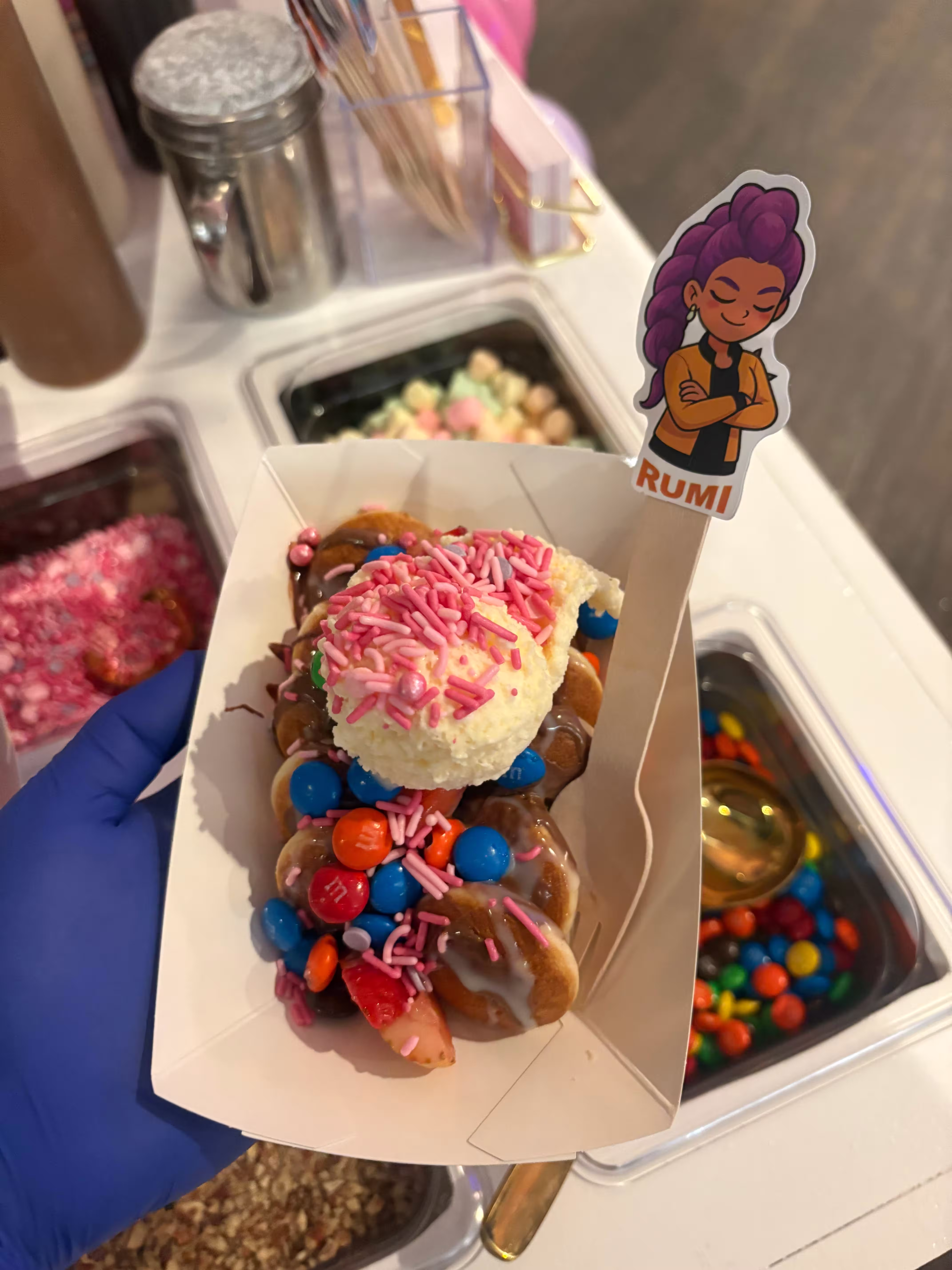 Mini pancakes station setup at Houston event