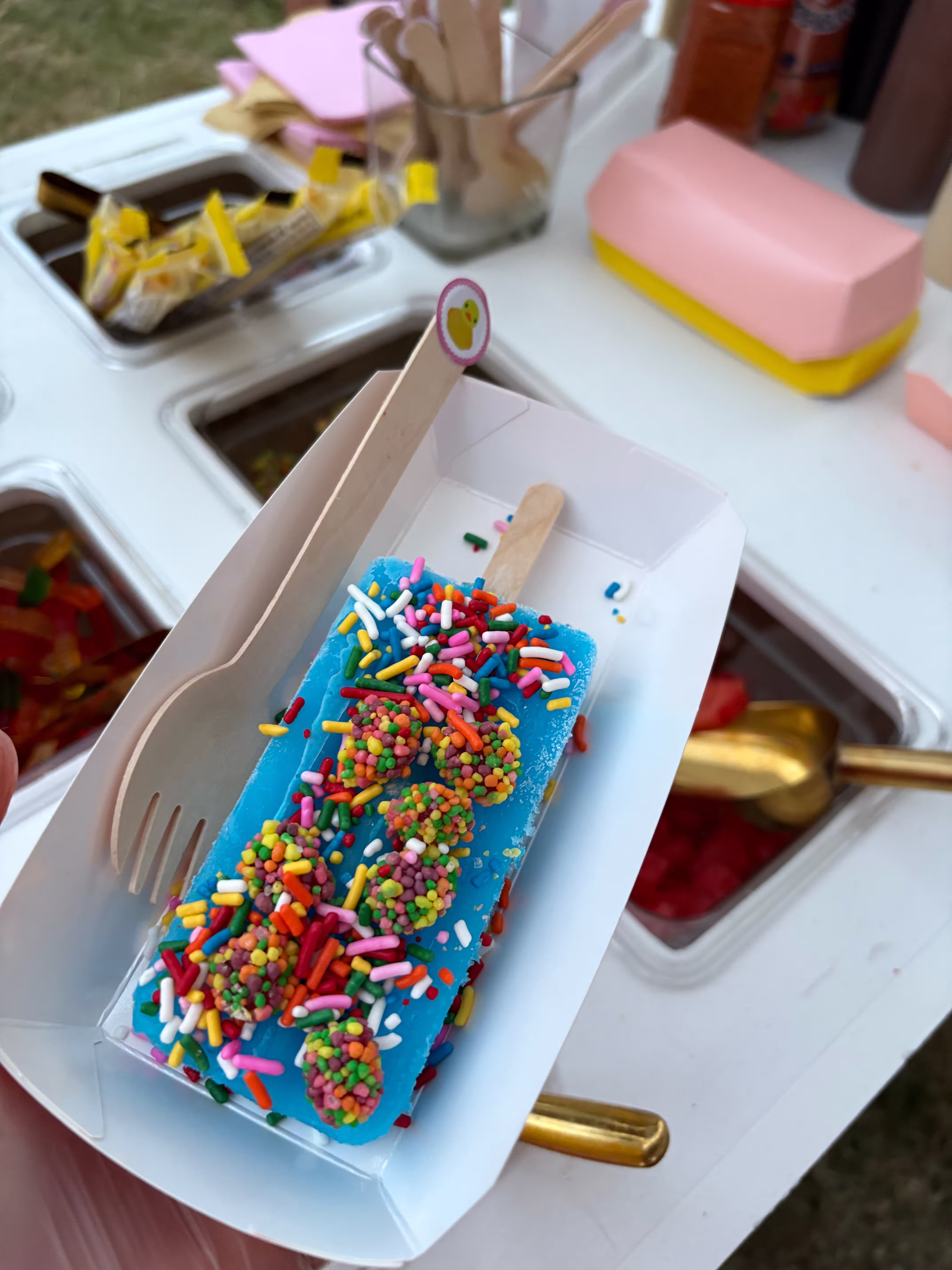 Paletas locas with chamoy and candy